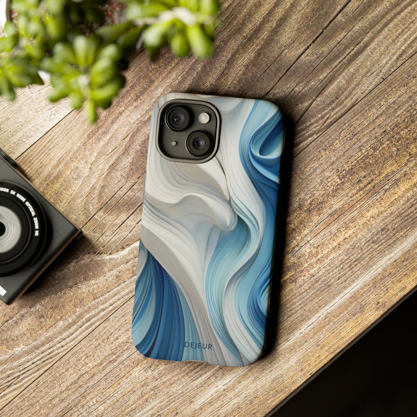 Blue Cream Ripple - iPhone Tough Case