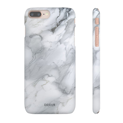 Platinum Silver Marble - iPhone Snap Case