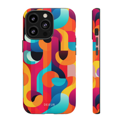 Curved Abstract Shapes - iPhone Tough Case