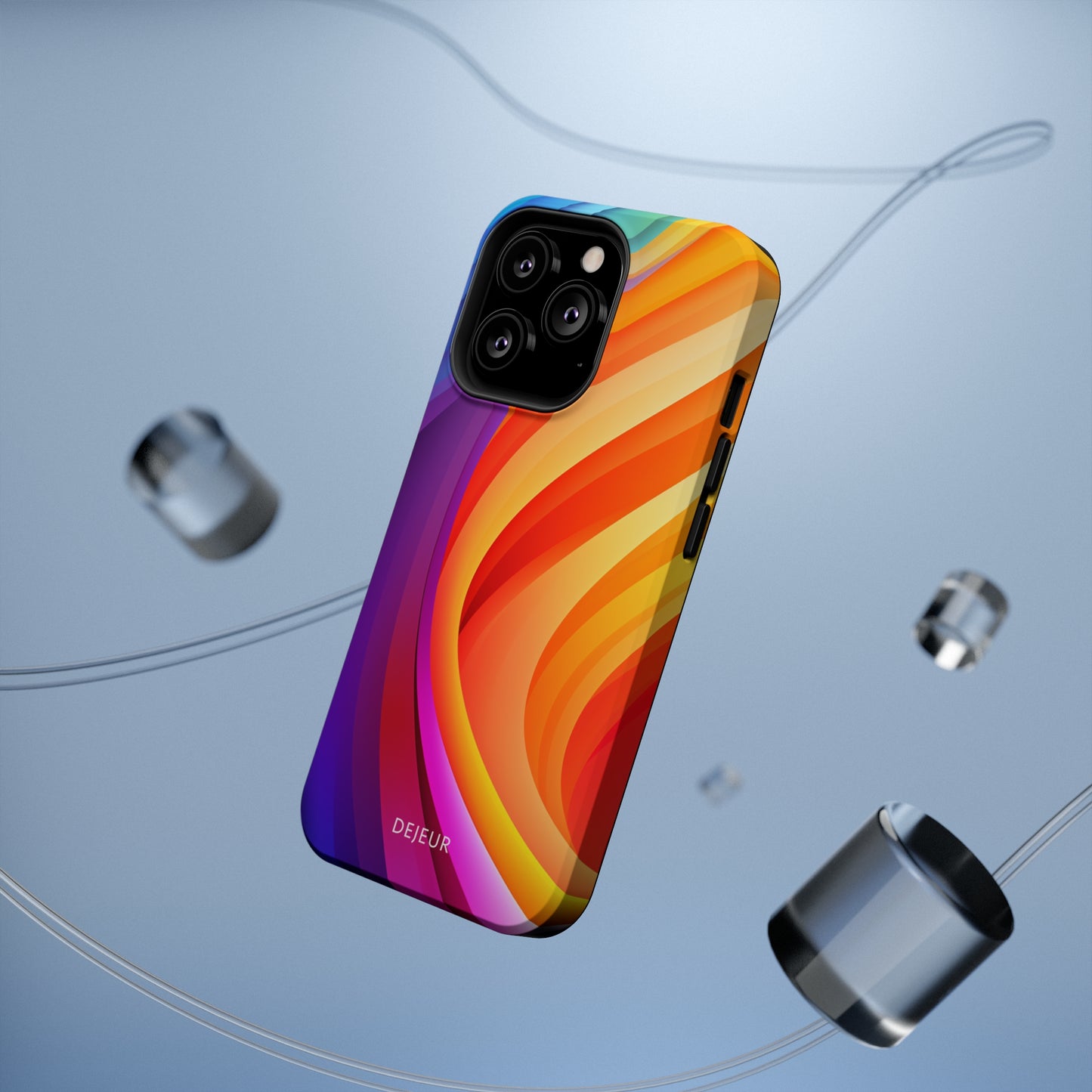 Rainbow Waves - iPhone MagSafe Tough Case