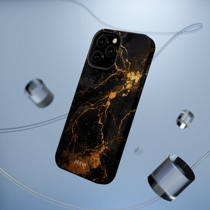 Dark Gold Amber Marble - iPhone MagSafe Tough Case