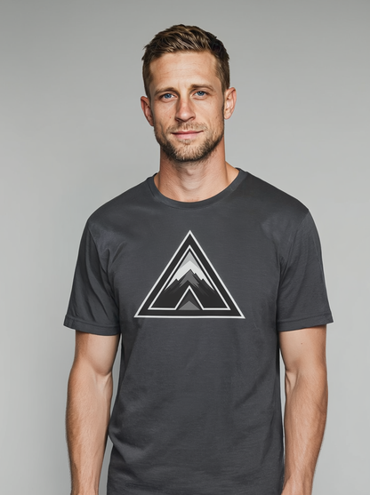 Abstract Triangular Mountain Range Silhouette - Men's T-Shirt