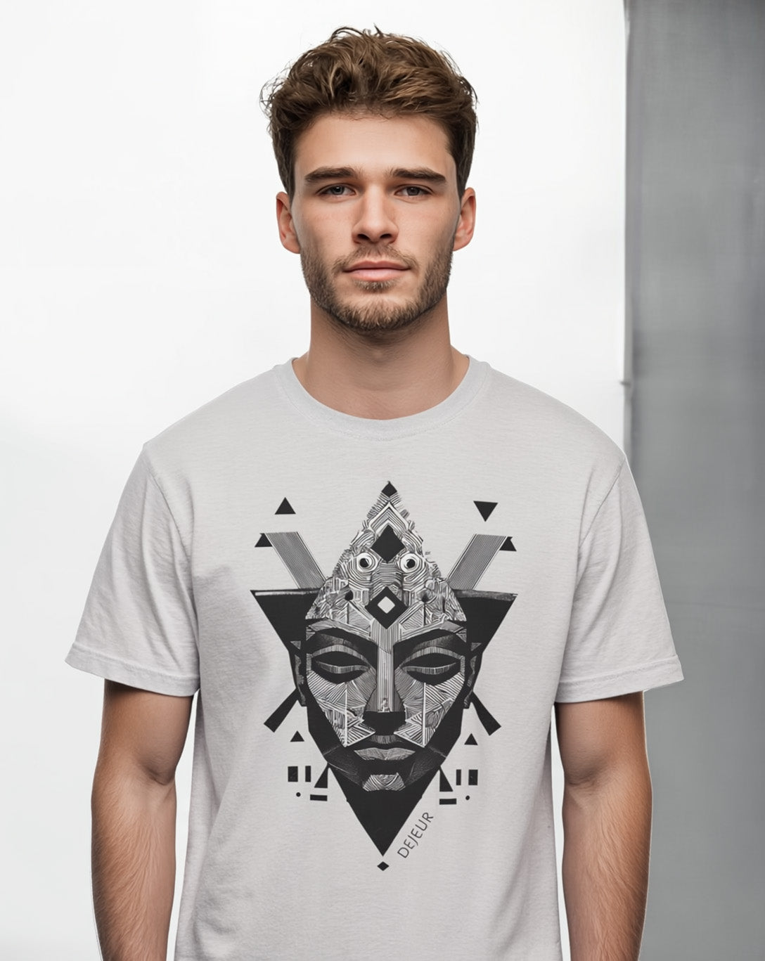 Monochrome Geometric Pharaoh - T-Shirt