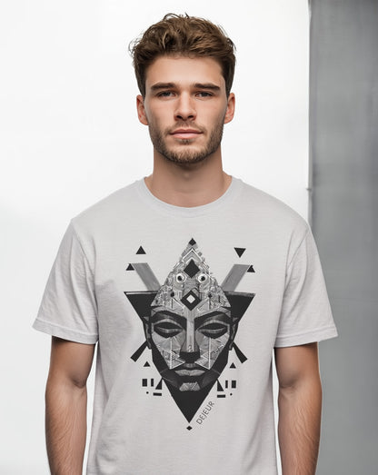 Monochrome Geometric Pharaoh - T-Shirt
