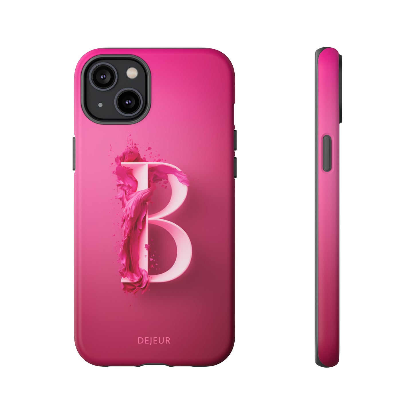 B Hot Pink Splash - iPhone Tough Case