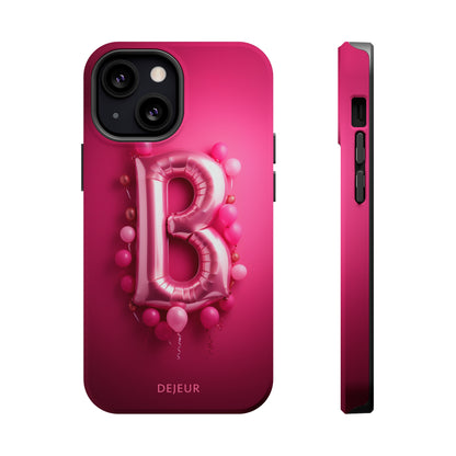 B Magenta Pink Balloons - iPhone MagSafe Tough Case