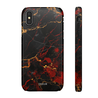 Dark Crimson Marble - iPhone Snap Case