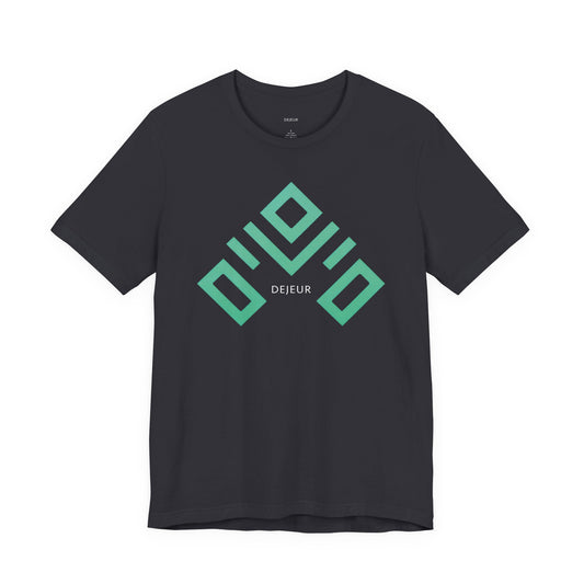 Angular Ascent Turquoise Geometry - T-Shirt