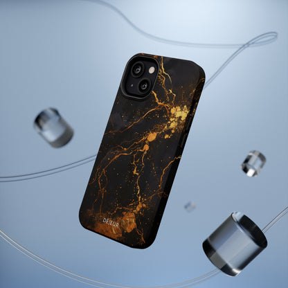 Dark Gold Amber Marble - iPhone MagSafe Tough Case