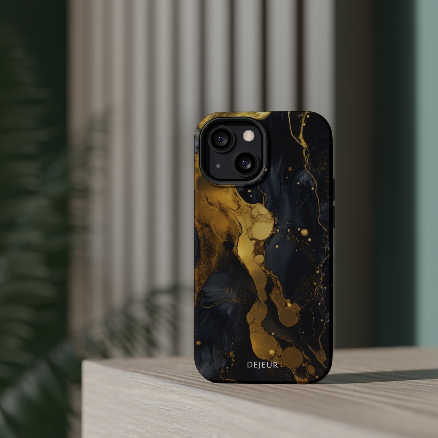 Metallic Gold Dark Marble - iPhone MagSafe Tough Case