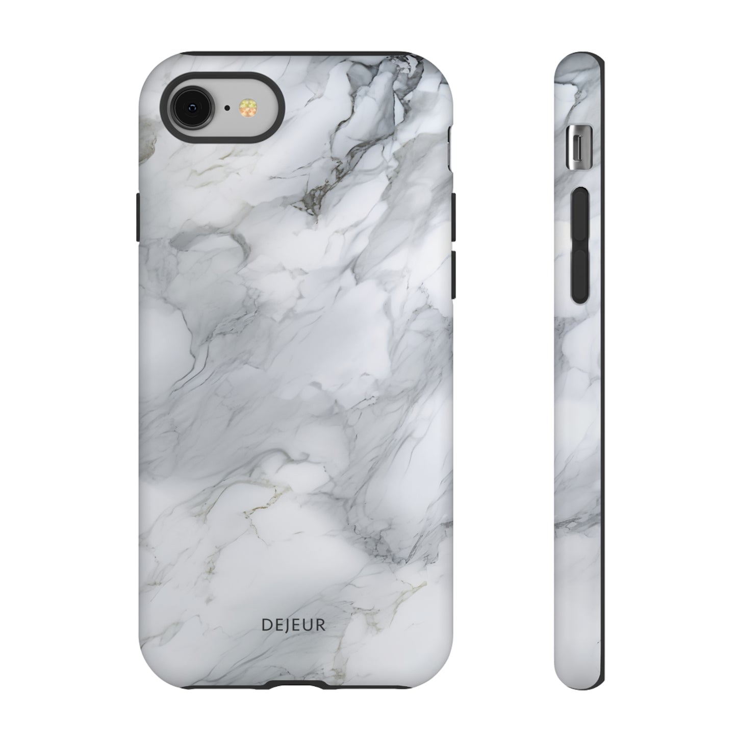 Platinum Silver Marble - iPhone Tough Case