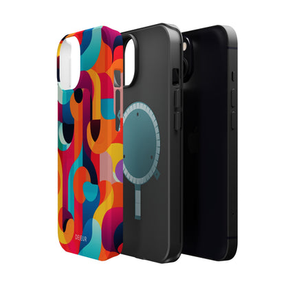 Curved Abstract Shapes - iPhone MagSafe Tough Case