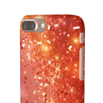 Rose Confetti Glitter - iPhone Snap Case