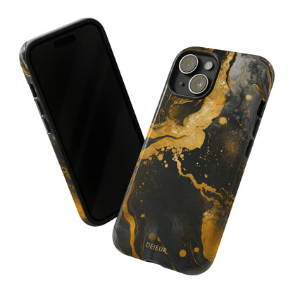 Gold & Black Marble - iPhone Tough Case