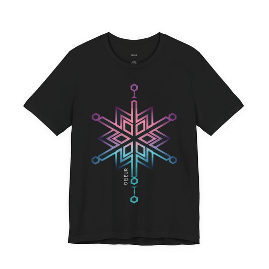 Snowflake Spectrum Cyan Magenta - T-Shirt