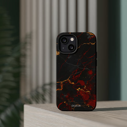 Dark Crimson Marble - iPhone MagSafe Tough Case