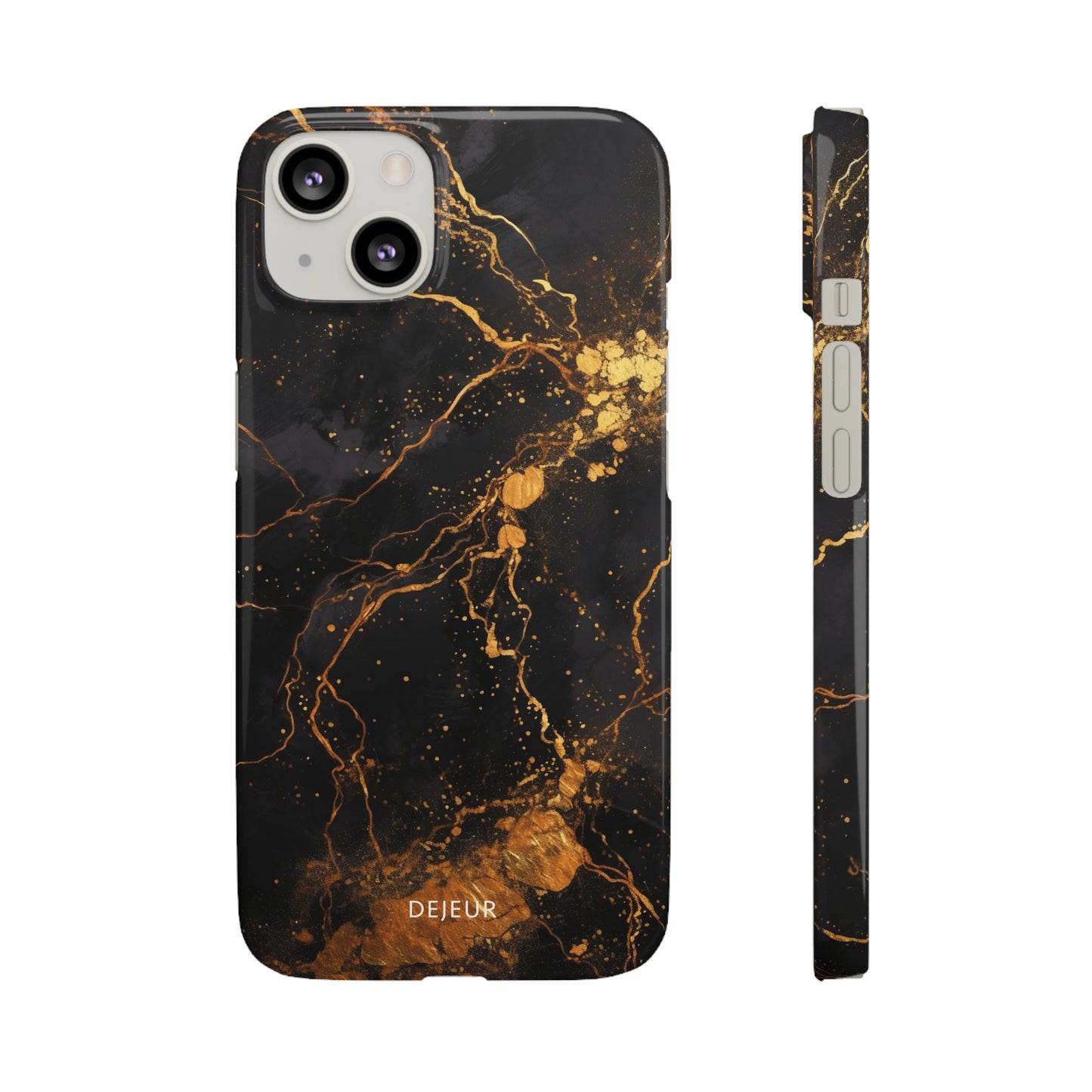 Dark Gold Amber Marble - iPhone Snap Case