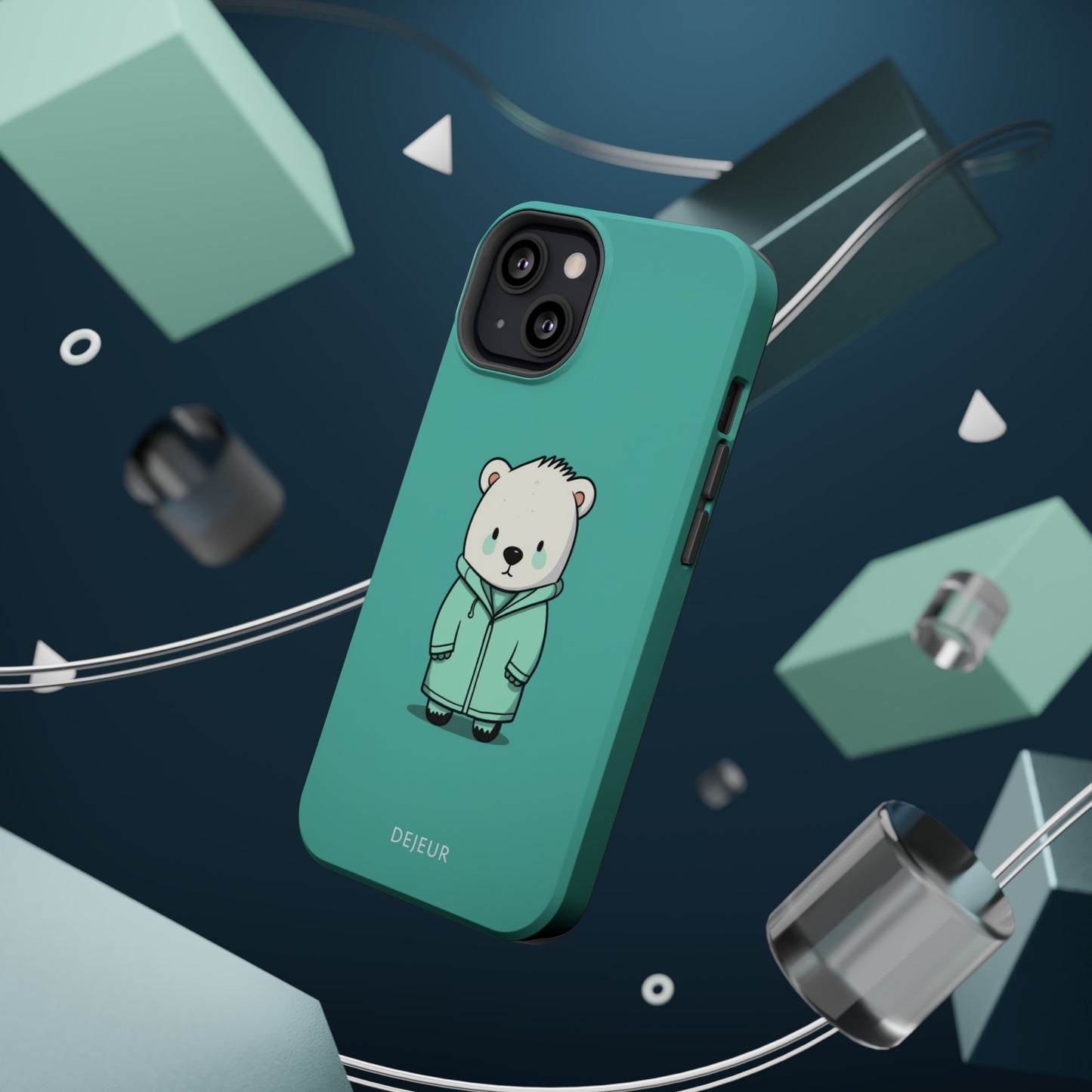 Aqua Coat Bear - iPhone MagSafe Tough Case