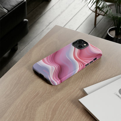 Pink Cream Waves - iPhone Tough Case