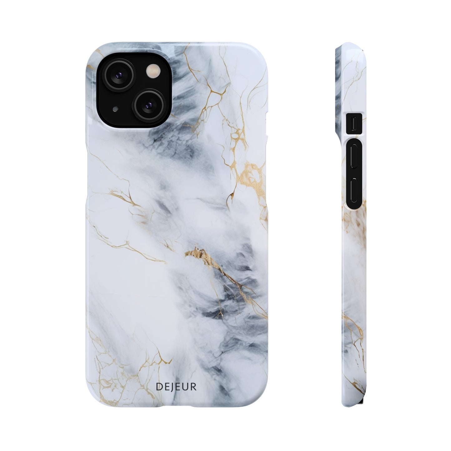 White Gold Marble - iPhone Snap Case