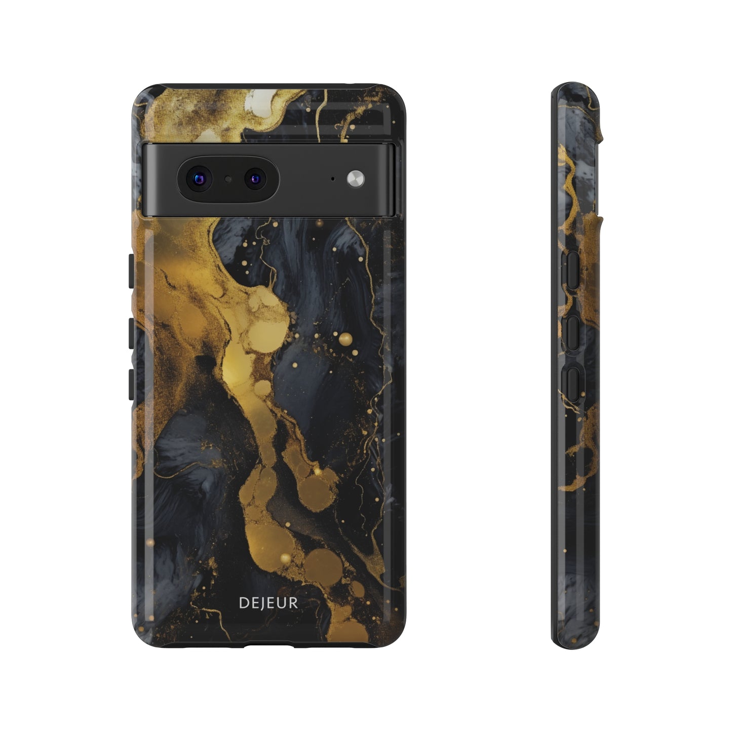 Metallic Gold Dark Marble - Google Pixel Tough Case