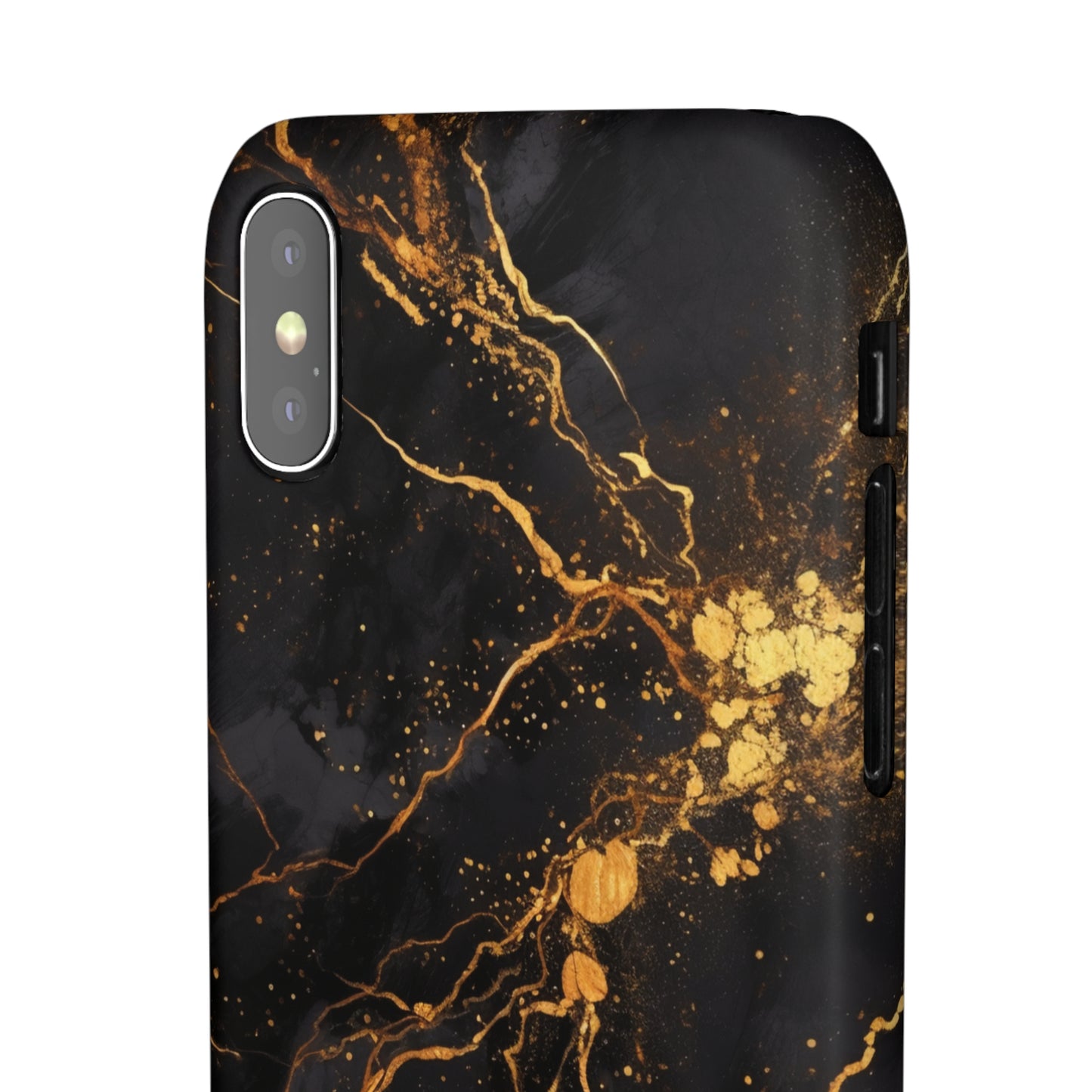 Dark Gold Amber Marble - iPhone Snap Case