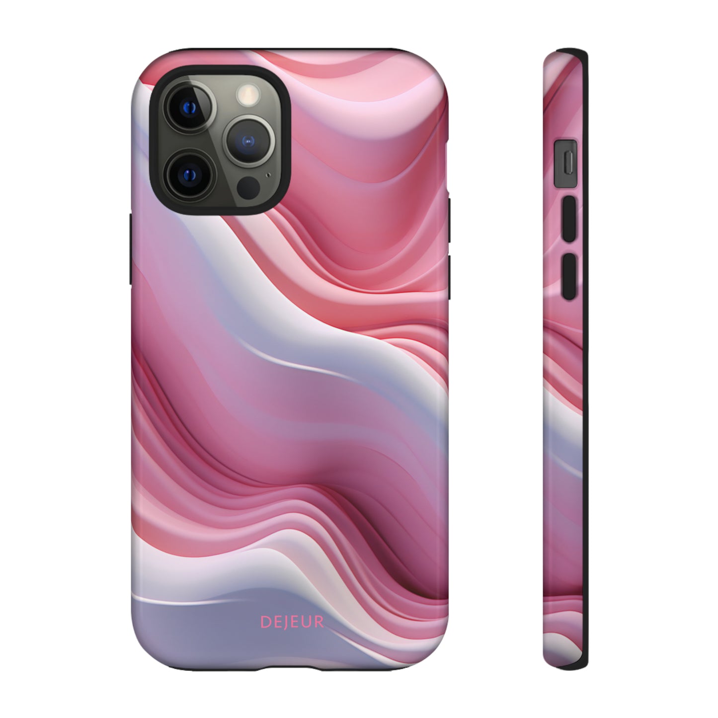 Pink Cream Waves - iPhone Tough Case