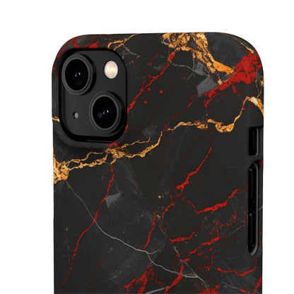 Dark Crimson Marble - iPhone Snap Case