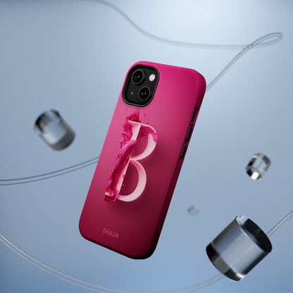 B Hot Pink Splash - iPhone MagSafe Tough Case