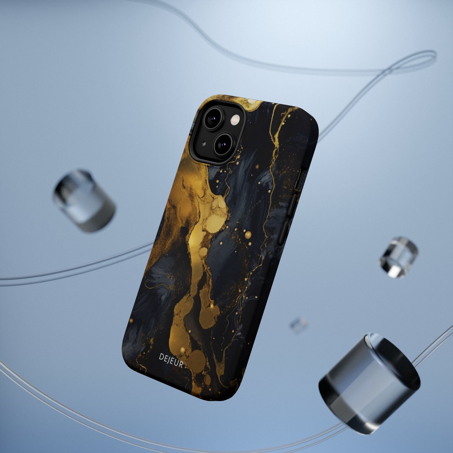 Metallic Gold Dark Marble - iPhone MagSafe Tough Case