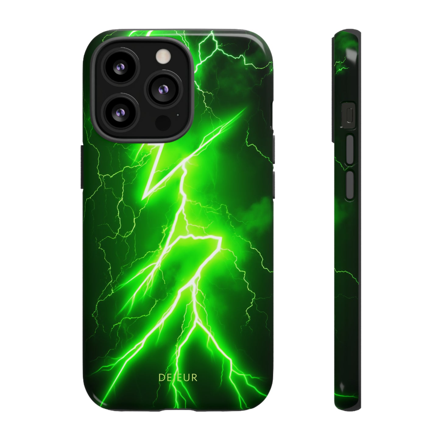 Neon Green Lightning - iPhone Tough Case