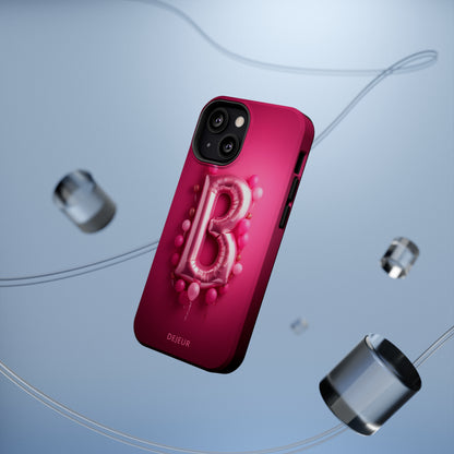 B Magenta Pink Balloons - iPhone MagSafe Tough Case