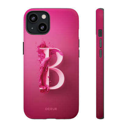 B Hot Pink Splash - iPhone Tough Case