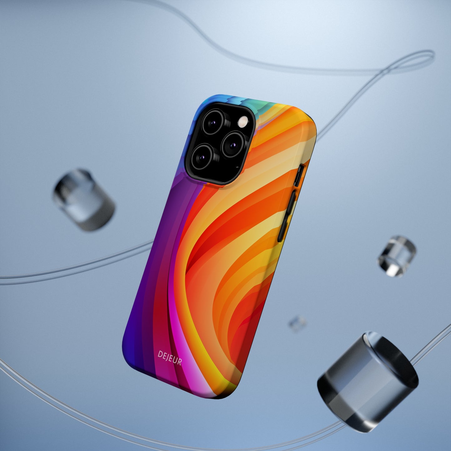 Rainbow Waves - iPhone MagSafe Tough Case