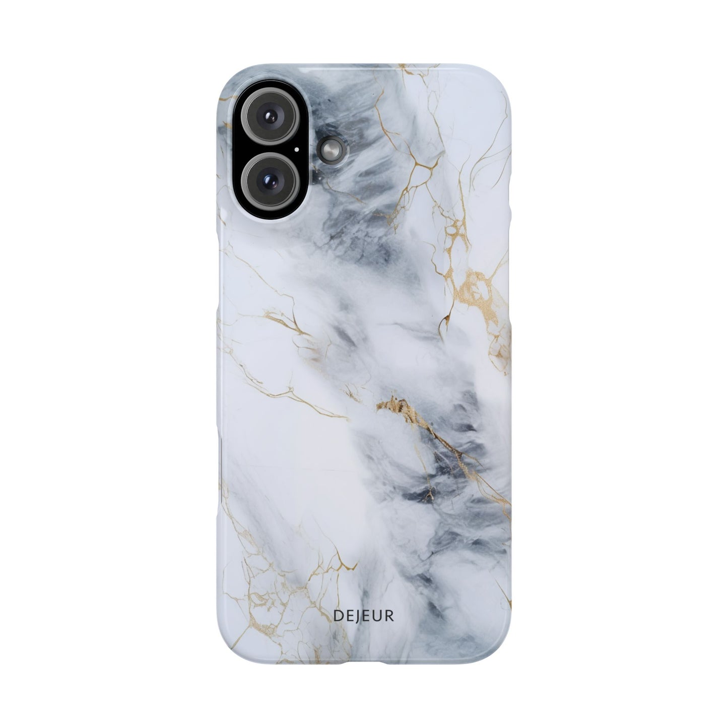 White Gold Marble - iPhone Snap Case