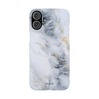 White Gold Marble - iPhone Snap Case