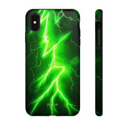 Neon Green Lightning - iPhone Tough Case