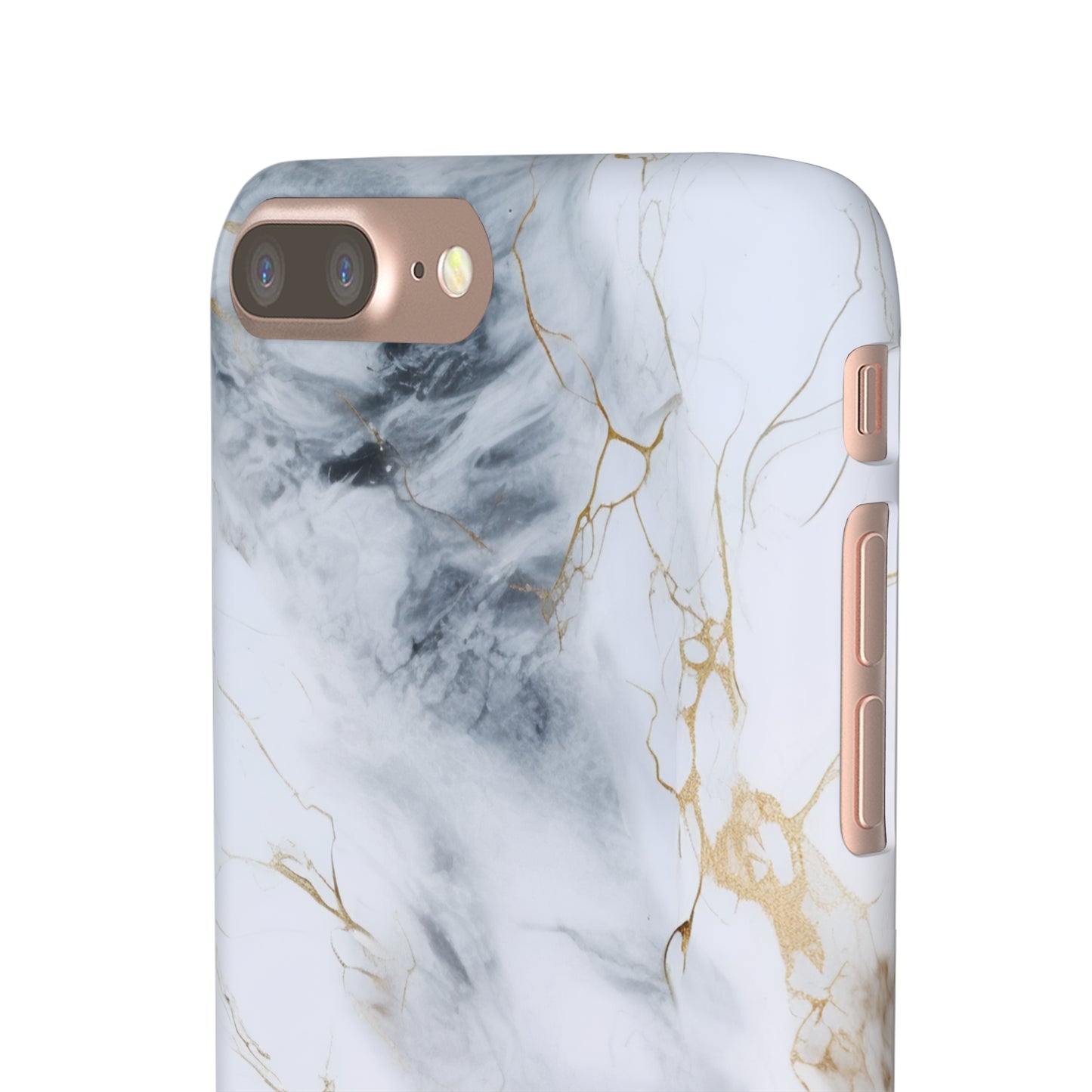 White Gold Marble - iPhone Snap Case