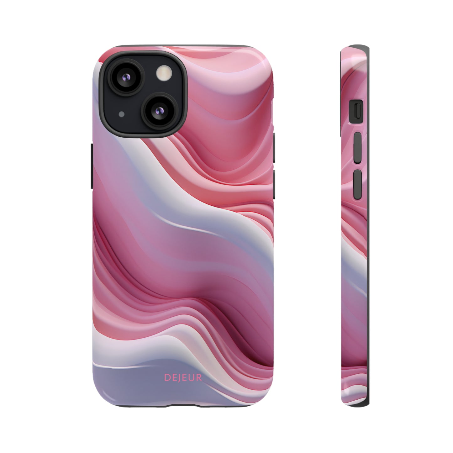 Pink Cream Waves - iPhone Tough Case