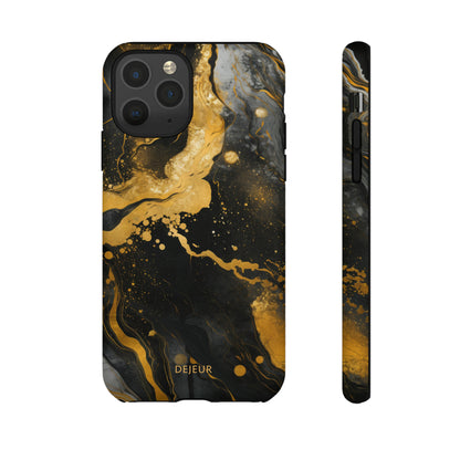 Gold & Black Marble - iPhone Tough Case