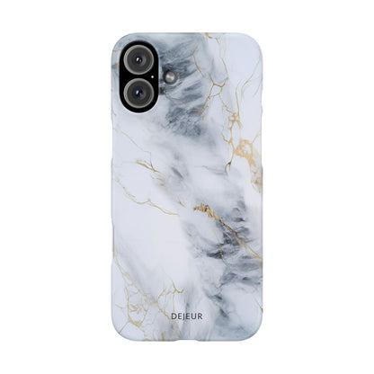 White Gold Marble - iPhone Snap Case