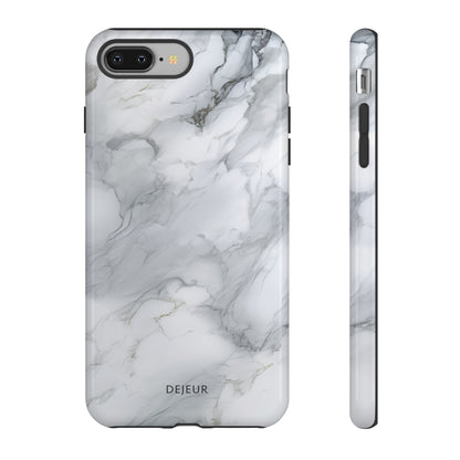 Platinum Silver Marble - iPhone Tough Case