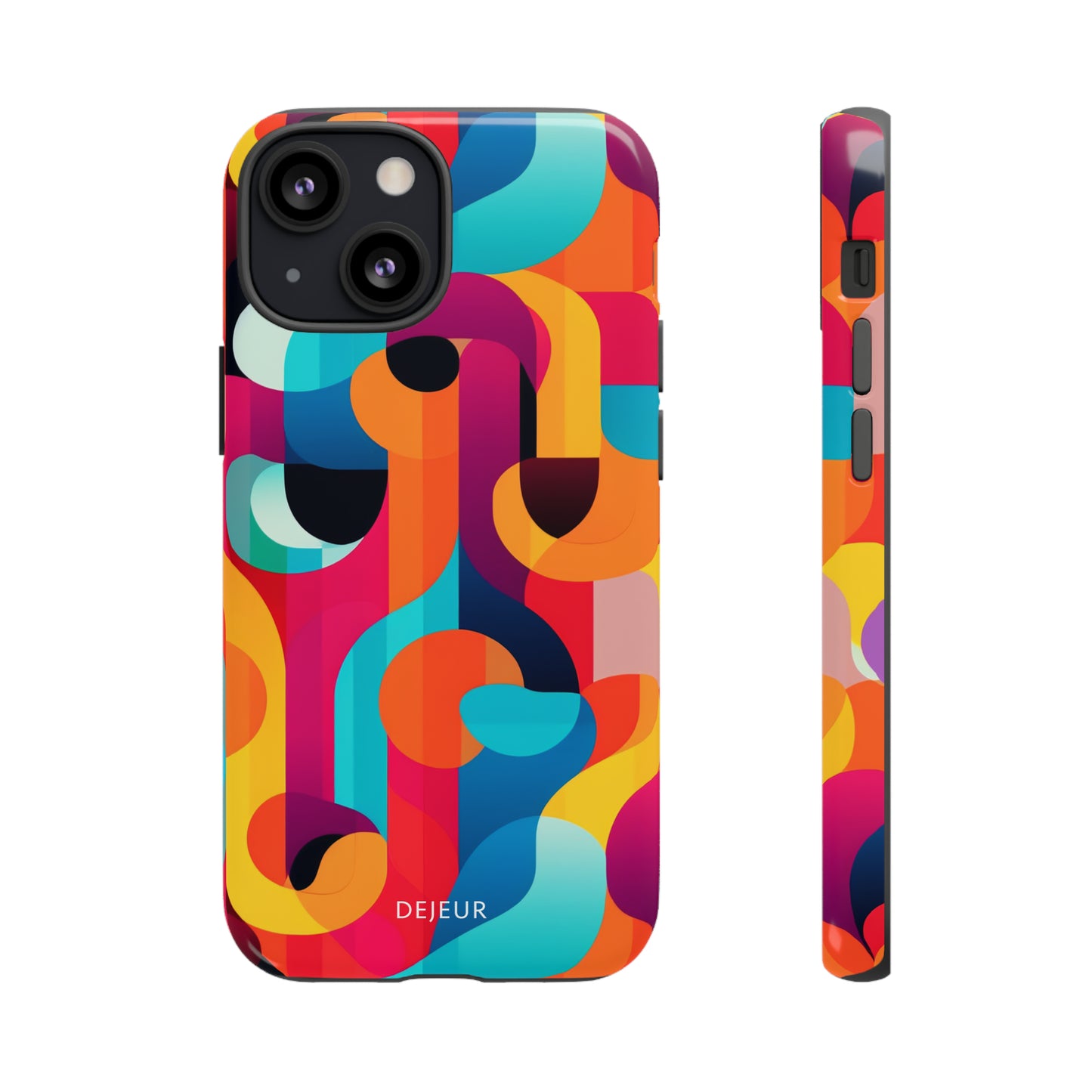 Curved Abstract Shapes - iPhone Tough Case