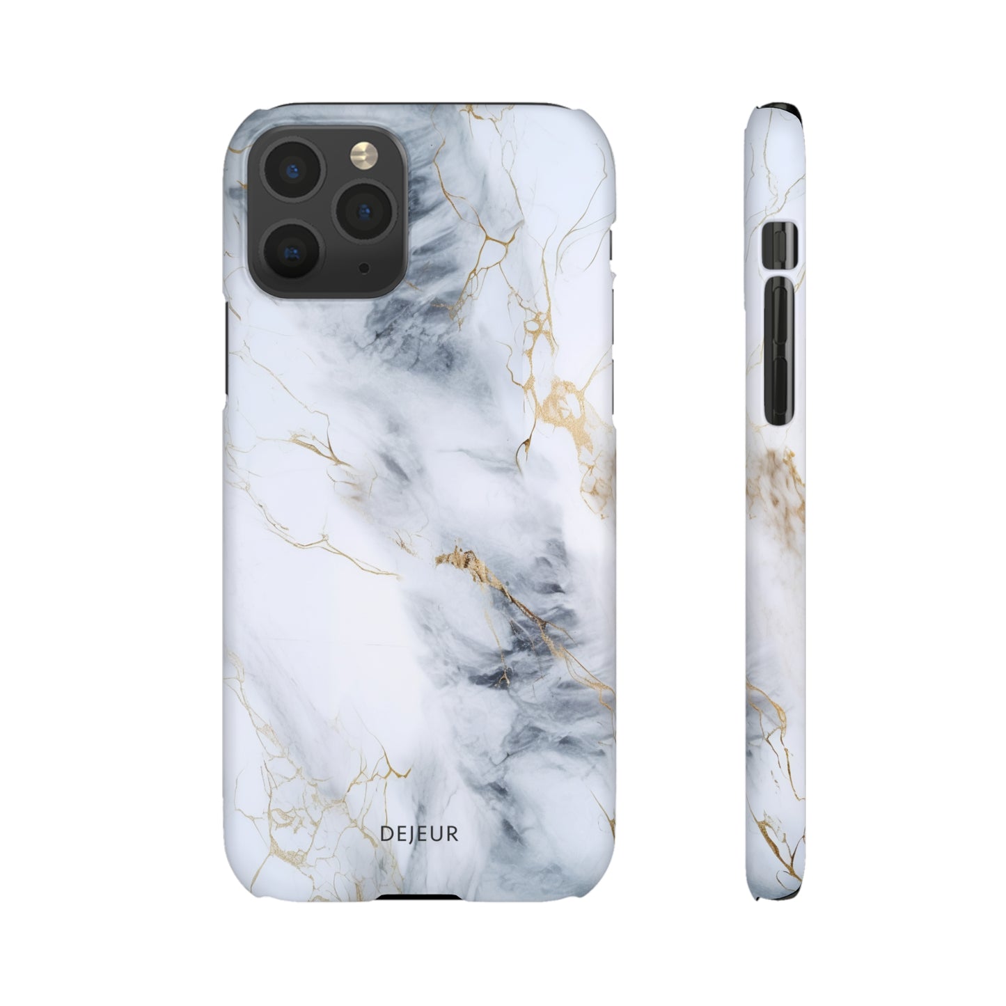 White Gold Marble - iPhone Snap Case