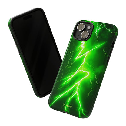 Neon Green Lightning - iPhone Tough Case