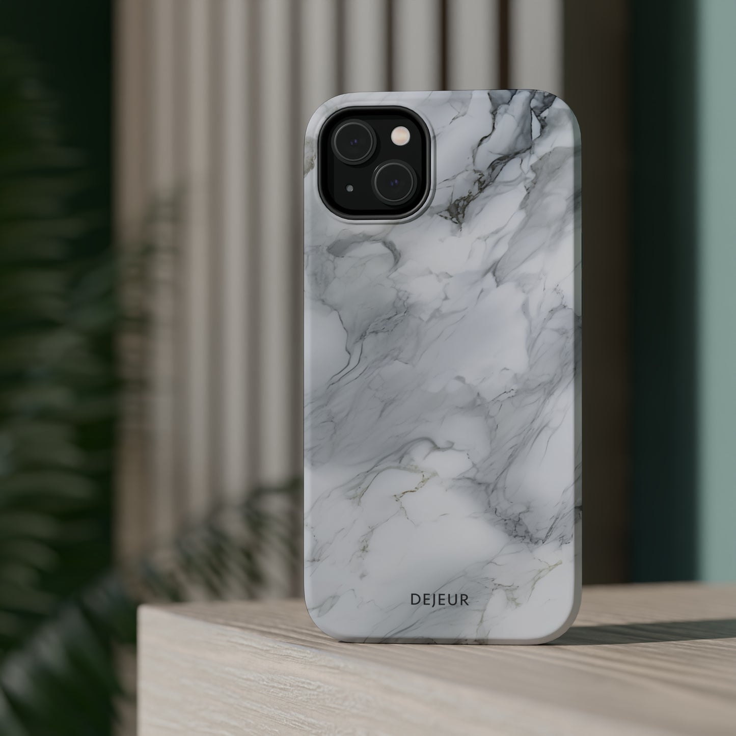 Platinum Silver Marble - iPhone MagSafe Tough Case