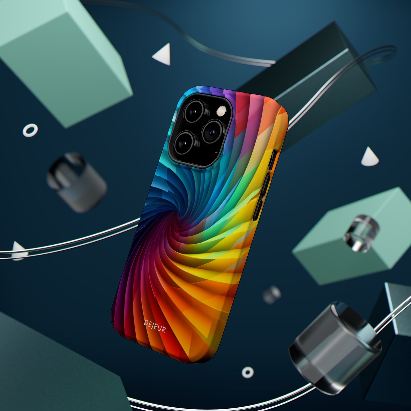 Rainbow Spiral - iPhone MagSafe Tough Case