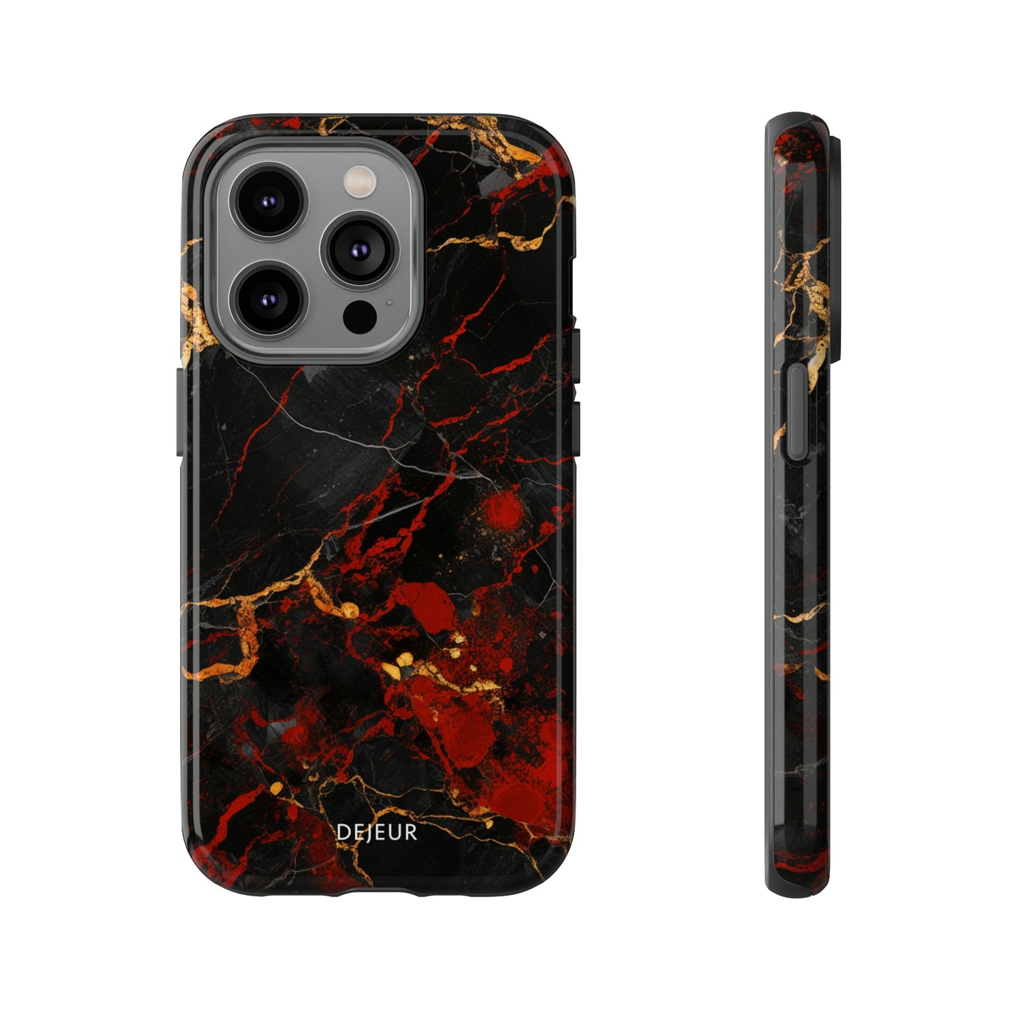 Dark Crimson Marble - iPhone Tough Case