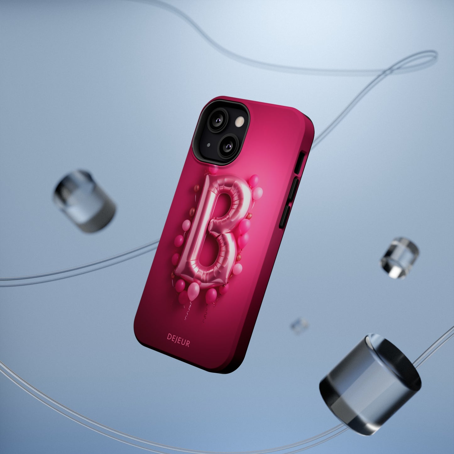 B Magenta Pink Balloons - iPhone MagSafe Tough Case