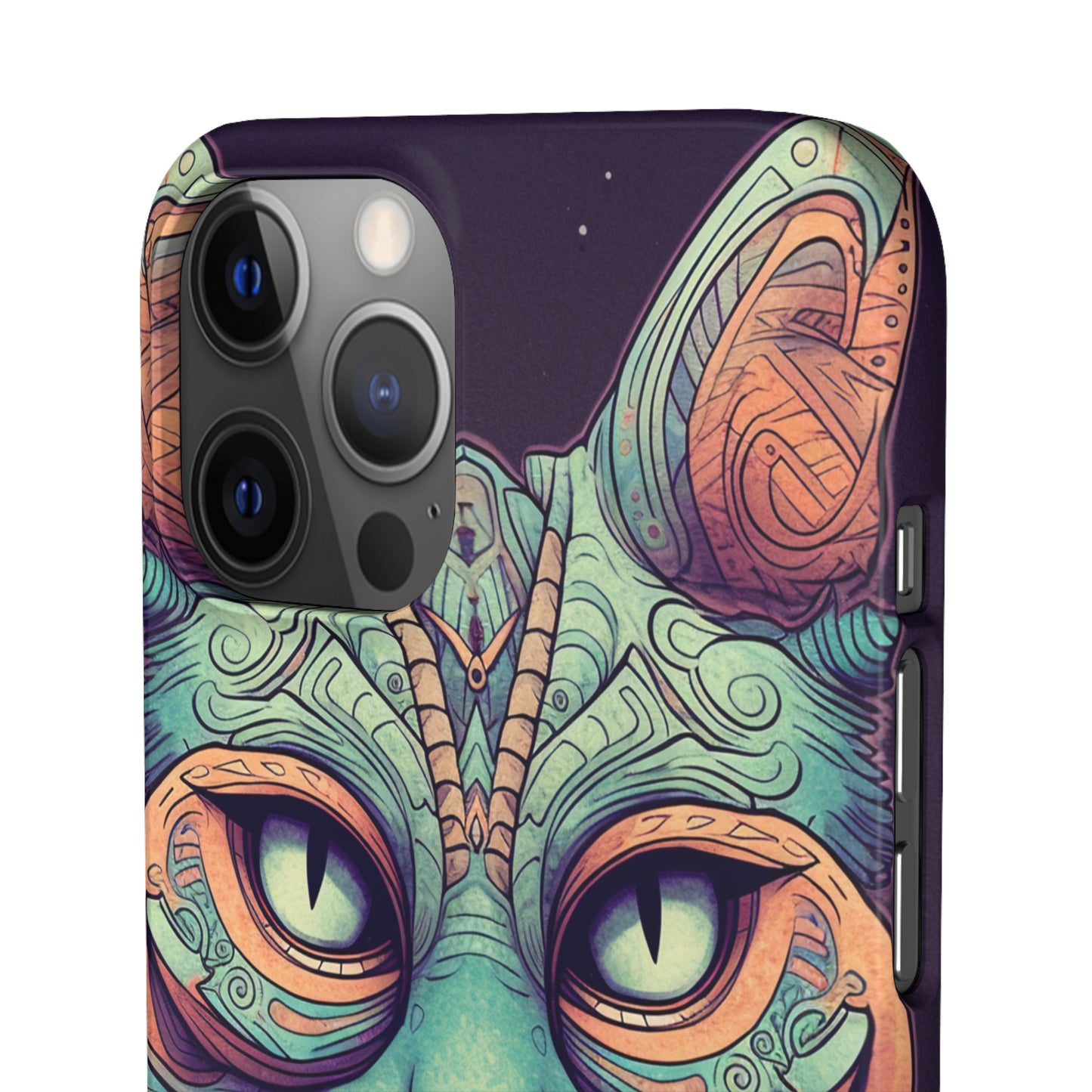 Intricate Aqua Cat - iPhone Snap Case